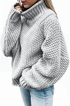 Warmer Grobstrickpullover für Frauen - Tine in Grau