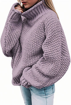 Warmer Grobstrickpullover für Frauen - Tine in Lila