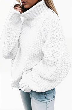 Warmer Grobstrickpullover für Frauen - Tine in Weiß