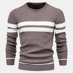 Warmer, modischer Herrenstrickpullover - Marius in Braun