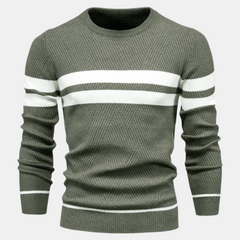Warmer, modischer Herrenstrickpullover - Marius in Dunkelgrün