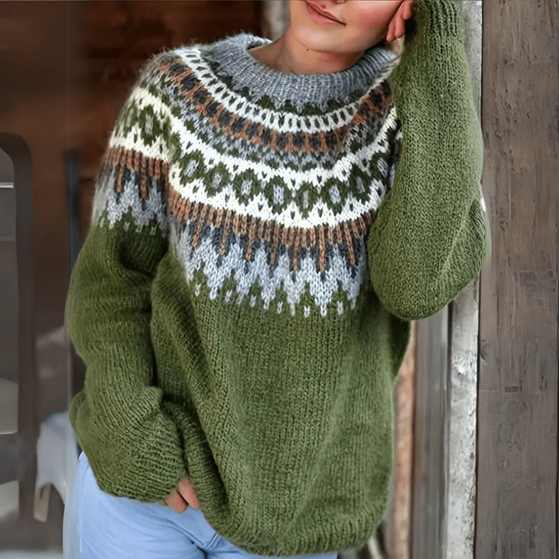 Warmer nordischer Pullover für Damen | Norwegisch