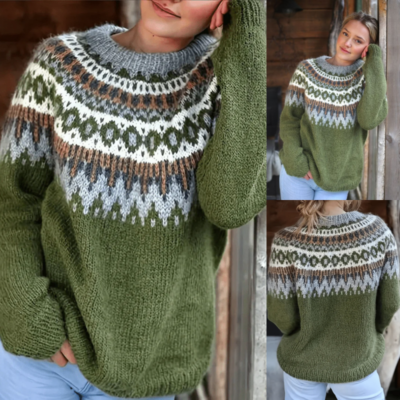 Warmer nordischer Pullover für Damen | Norwegisch