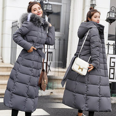 Warmer Steppmantel für Frauen für den Winter -Marie in Grau