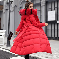 Warmer Steppmantel für Frauen für den Winter -Marie in Rot
