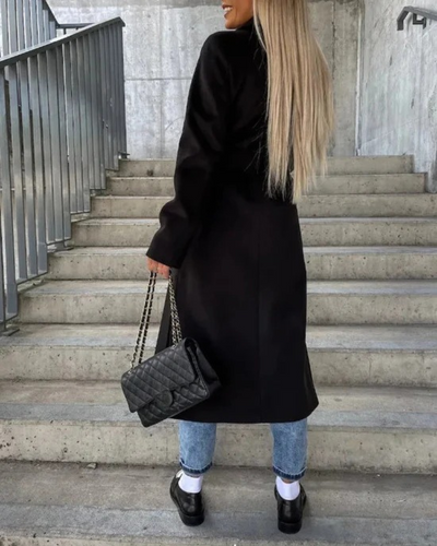 Warmer Vintage-Mantel für Damen | Lang