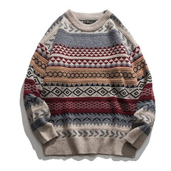 Warmer Vintage-Winterpulli - Gotthard in Burgunderrot