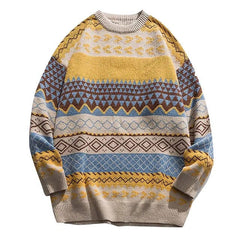 Warmer Vintage-Winterpulli - Gotthard in Gelb