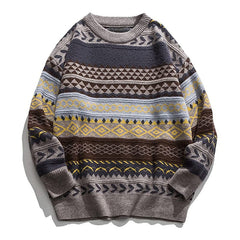 Warmer Vintage-Winterpulli - Gotthard in Grau