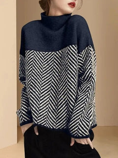 Warmer weicher Winterpullover - Hannah in Blau
