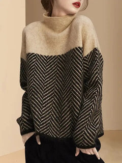Warmer weicher Winterpullover - Hannah in Khaki