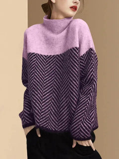 Warmer weicher Winterpullover - Hannah in Rosa