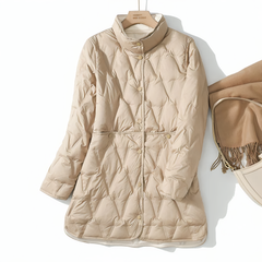 Warmer Wintermantel für Frauen - Margot in Beige