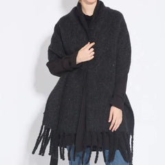 Warmer Winterschal für Frauen - Wilke in Schwarz