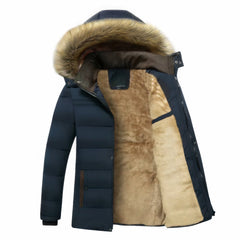 Wasser- und winddichte Winterjacke für Männer - Harald in Blau