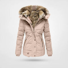 Wasserdichte Fleece-Winterjacke - Eleonore in Rosa