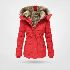 Wasserdichte Fleece-Winterjacke - Eleonore in Rot