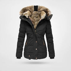 Wasserdichte Fleece-Winterjacke - Eleonore in Schwarz