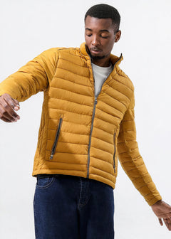 Wasserdichte Herren-Pufferjacke - Wilhelm in Gelb