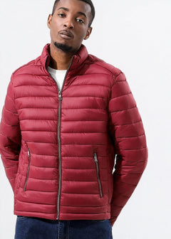 Wasserdichte Herren-Pufferjacke - Wilhelm in Rot