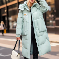 Wasserdichte lange Winterjacke - Othilie in Grün