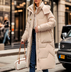 Wasserdichte lange Winterjacke - Othilie in Khaki