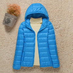 Wasserdichte Winterjacke für Frauen - Ronja in Blau (Met Capuchon)