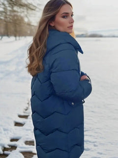 Wasserdichte Winterjacke für Frauen - Nikoline in Blau