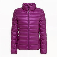 Wasserdichte Winterjacke für Frauen - Elke in Lila