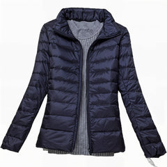 Wasserdichte Winterjacke für Frauen - Elke in Marineblau