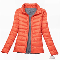 Wasserdichte Winterjacke für Frauen - Elke in Orange