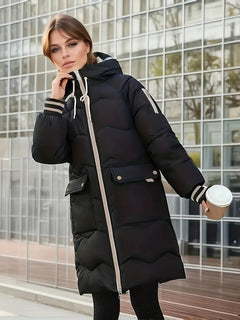 Wasserdichte Winterjacke für Frauen - Nikoline in Schwarz