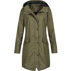 Wasserdichte Winterjacke für Frauen - Marcella in Dunkelgrün