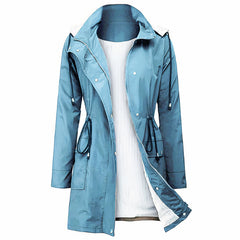 Wasserdichte Winterjacke für Frauen - Karola in Himmelblau