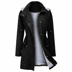 Wasserdichte Winterjacke für Frauen - Karola in Schwarz
