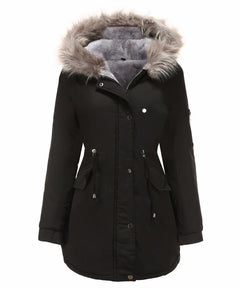 Wasserdichte Winterjacke für Frauen - Nerina in Schwarz