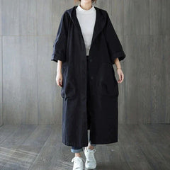 Wasserdichter Trenchcoat für Frauen - Elouise in Schwarz