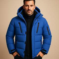 Wasserfeste Winterjacke mit warmem Futter für Herren | Joris in Blau