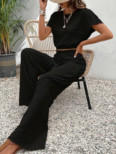 Damen Modisch Sommer Zweiteiliges Set | Hose und Oberteil