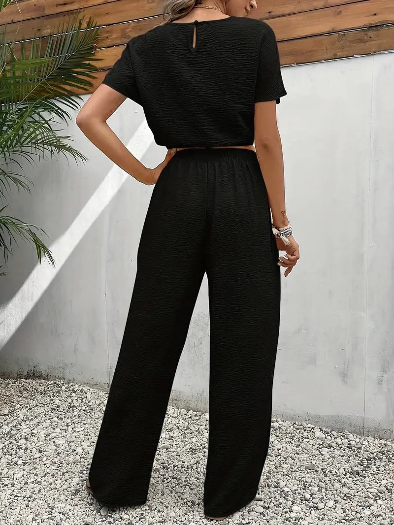 Damen Modisch Sommer Zweiteiliges Set | Hose und Oberteil