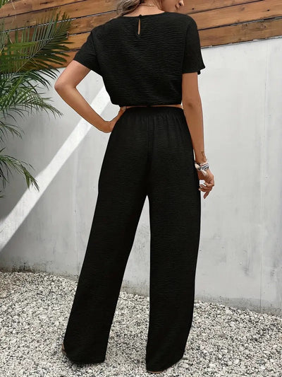 Damen Modisch Sommer Zweiteiliges Set | Hose und Oberteil