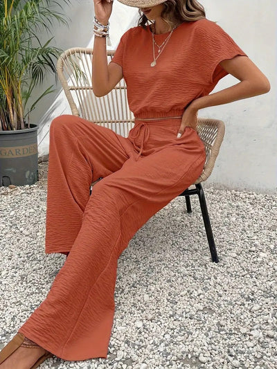 Damen Modisch Sommer Zweiteiliges Set | Hose und Oberteil
