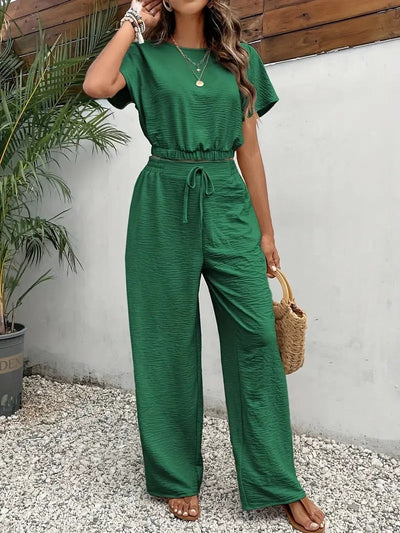 Damen Modisch Sommer Zweiteiliges Set | Hose und Oberteil