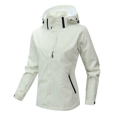 Weiche klassische Kapuzenjacke - Myriam in Beige