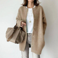 Weiche Winterstrickjacke - Jasmin in Khaki