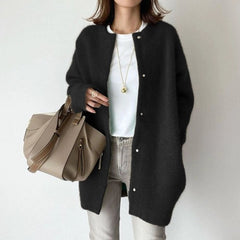 Weiche Winterstrickjacke - Jasmin in Schwarz