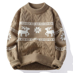 Weihnachtsstrickpullover für Herren - Gerard in Khaki
