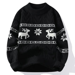 Weihnachtsstrickpullover für Herren - Gerard in Schwarz