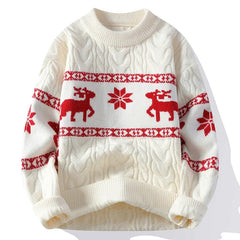 Weihnachtsstrickpullover für Herren - Gerard in Weiß