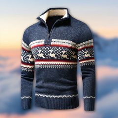 Weihnachtsstrickpullover - Dorian in Blau